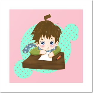 cute anime cartoon funny character Posters and Art